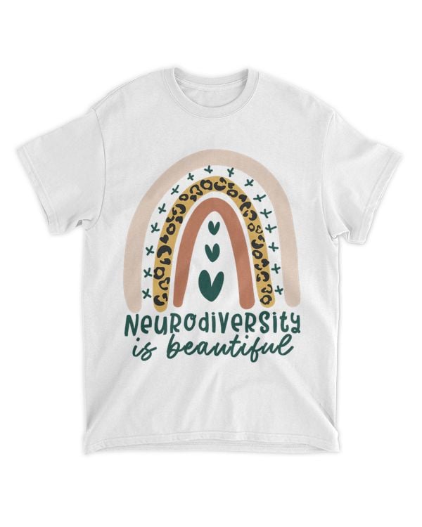 Neurodiversity is Beautiful Boho Rainbow Leopard Autism Cute