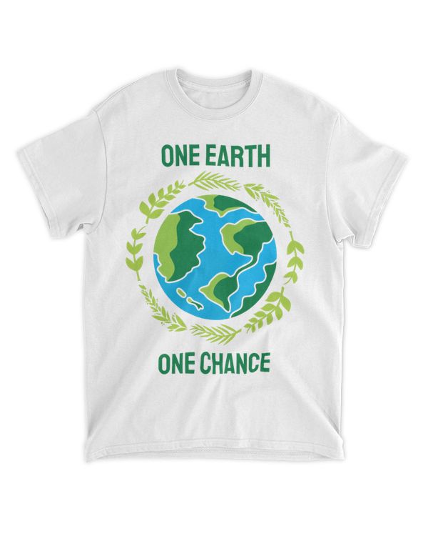 One Earth One Chance (Earth Day Slogan T-Shirt)