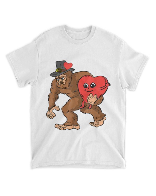 Bigfoot Heart Valentines Day Cute Sasquatch Love German Hat T-shirt