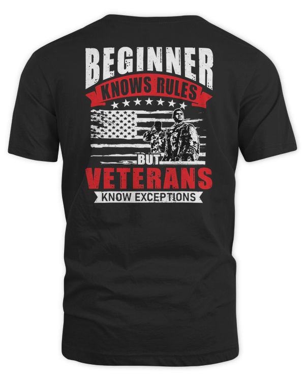 Veteran T Shirt -  Beginner Knows Rules But Veterans Know Exceptions - Knights Templar Store