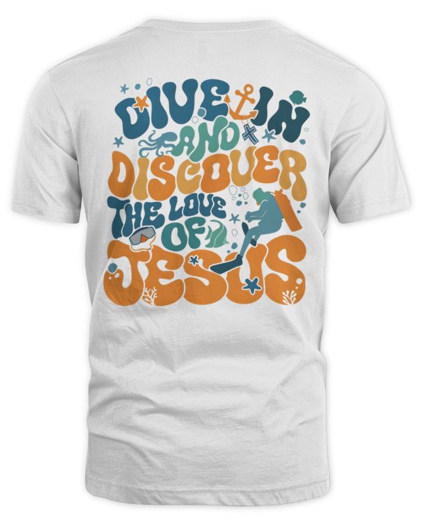 Vacation Bible School 2024 Shirt, Dive In And Discover The Love Of Jesus Tshirt, Scuba Diving VBS 2024 Shirt, Vacation Church Camp, Summer VBS