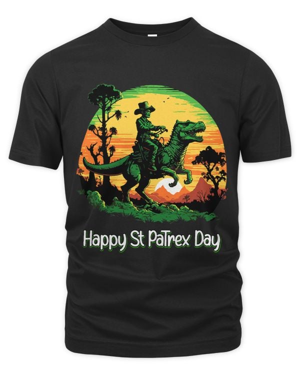 St Patricks Day Leprechaun Riding Dinosaur 1