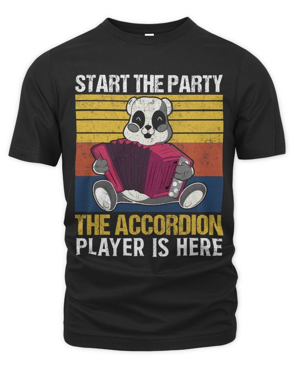 Start the Party the Accordion Player Is Here Retro Accordion
