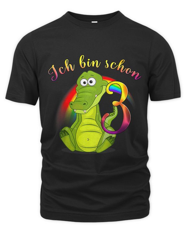 Kids 3 Birthday Cute Children Crocodile Children