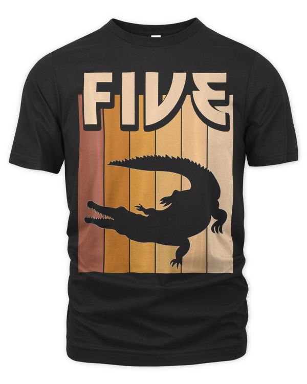 Kids 5 Year Old Alligator Birthday Boy 5th Birthday Crocodile
