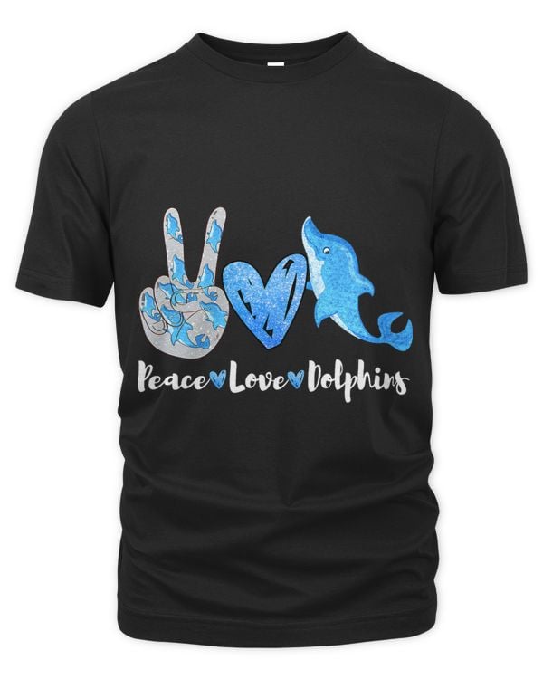 Funny Dolphin Lover Gifts Peace Love Dolphins