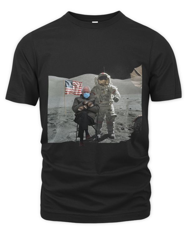 Bernie Sanders Merch Sitting on the Moon Funny Mittens Meme