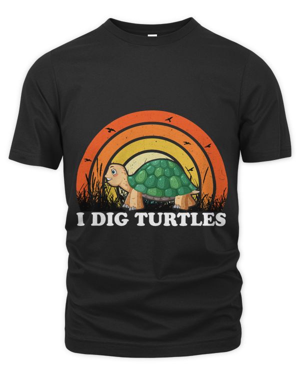 I Dig Turtles Funny Turtle Day Humer Design Vintage