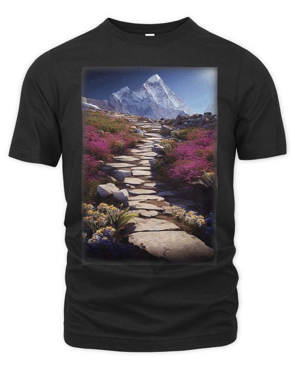 Path Leading Up To Mount Everest Sun Shining In The Deep