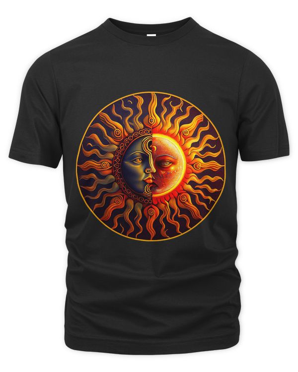 Sun and moon faces esoteric