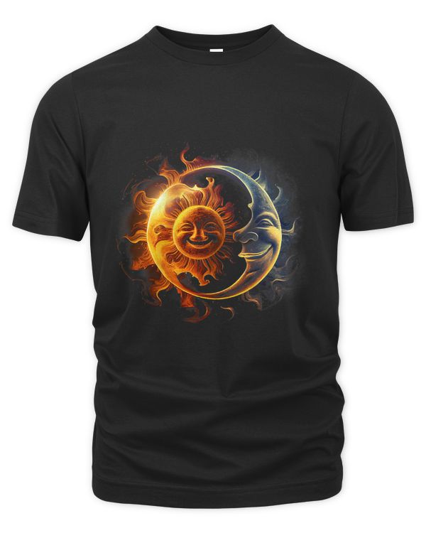 Sun and Moon Laughing Funny
