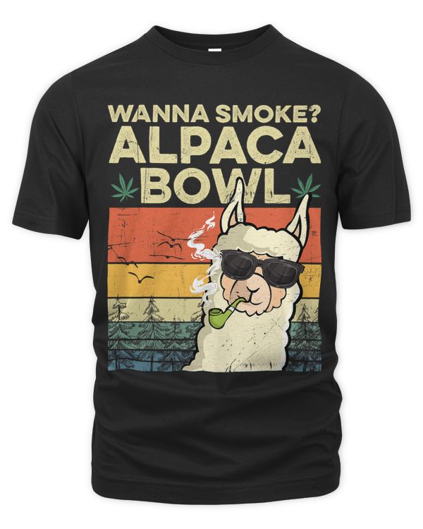 Wanna Smoke Alpaca Bowl Weed Stoner Marijuana 420 Cannabis