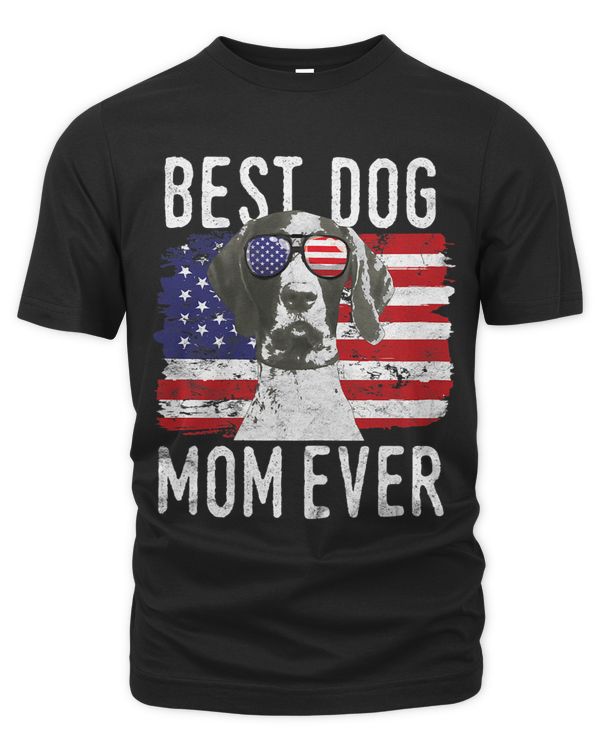 Womens American Flag Best Dog Mom Ever German Shorthaired Pointer