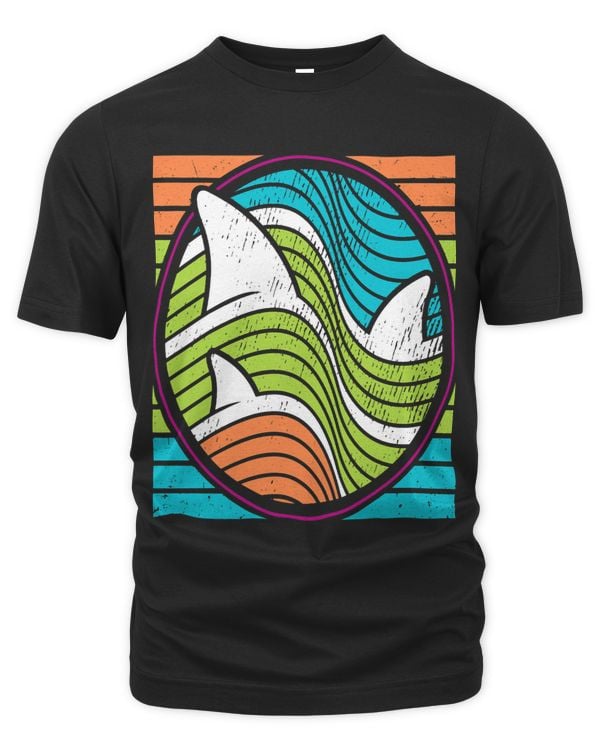 Vintage Shark Fin for Shark Lovers Retro Shark