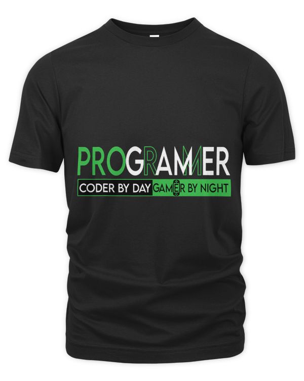 PROGRAMMER CODER BY DAY GAMER BY NIGHT GAMING FUNNY