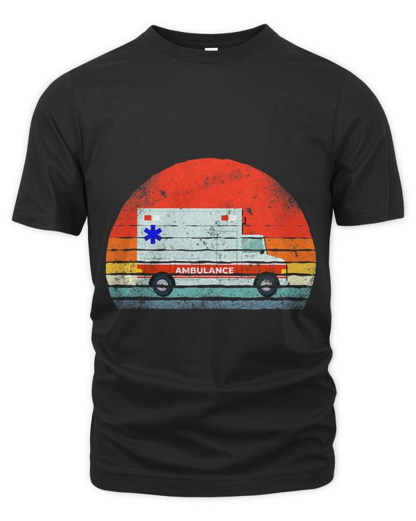 EMT EMS Paramedic AMR Retro Sunset Ambulance