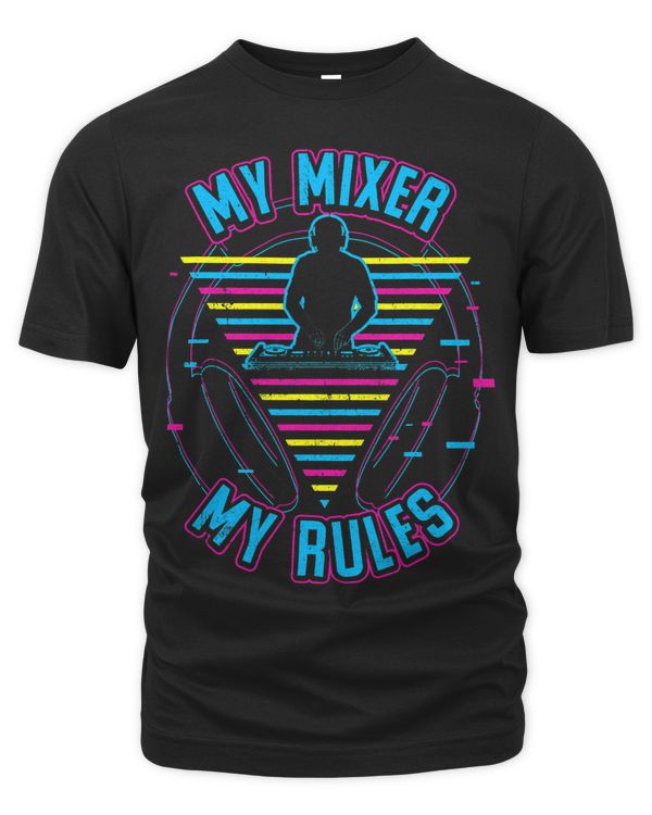 DJ Tshirt for Mens Graphic Techno Discjockey Disc Jockey Boy