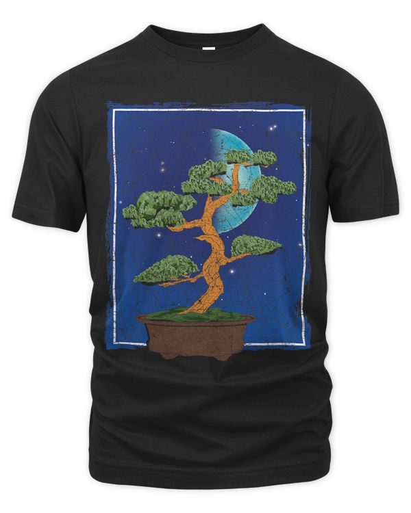Crescent Moon Zen Buddhist Japanese Art Bonsai Tree