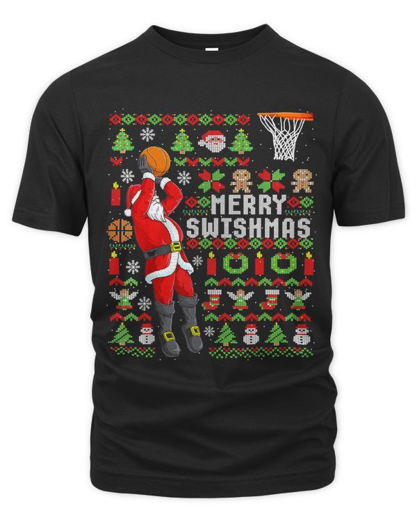 Christmas Santa Basketball Player Slam Dunk Ugly Sweater
