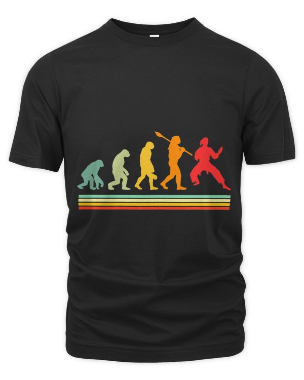 Womens Evolution of Man Karate Evolution Funny Karate Retro
