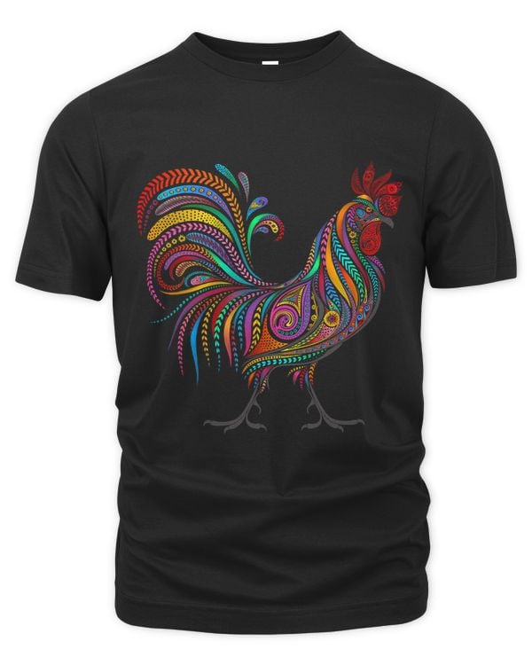 Beautiful Colored Cockerel Drawing