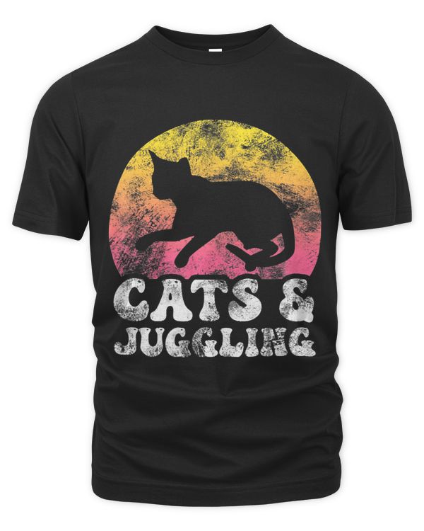 Funny Cats Juggling Vintage Retro Hobby