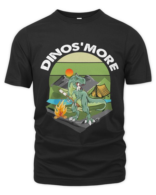 Womens Funny Dinosmore Camping Dinosaur Camp Smore Dino Campfire