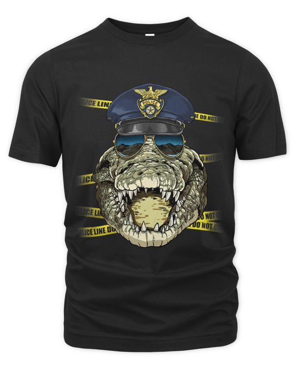 Police Officer Crocodile PD Cop Crime Scene Alligator Lover