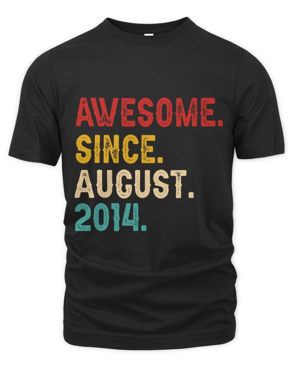 9th Birthday Gift 9 Year Old Awesome Since August 2014