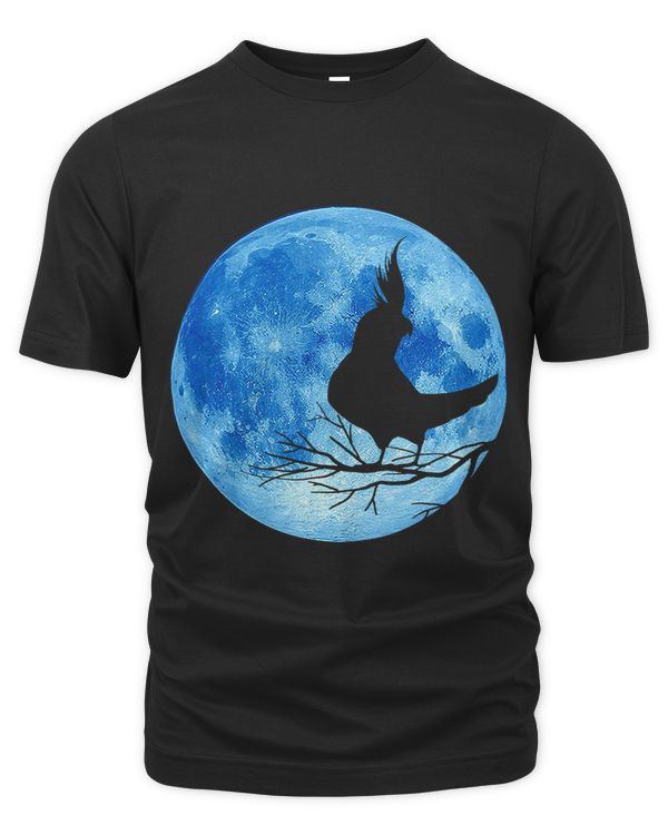 Cockatiel Silhouette Apparel Cockatiel Parrot Bird Moon