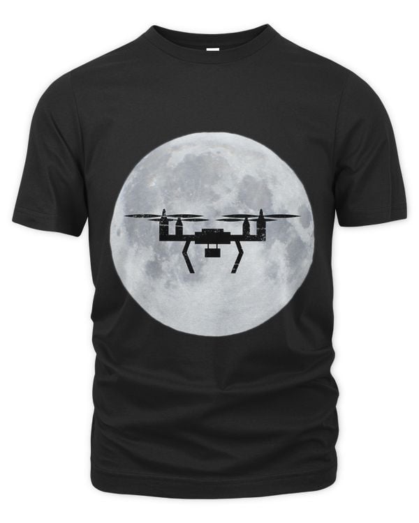 Drone Quadcopter RC On The Moon Photographer Vintage Style