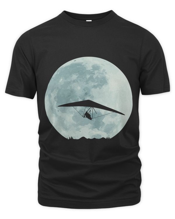 Full Moon Hang Glider Hang Gliding Aerial Sports Sailing Air