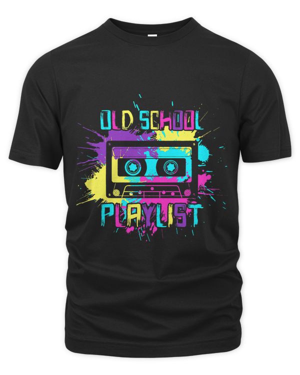 80s theme party paint splash. oldschool playlist Cassette