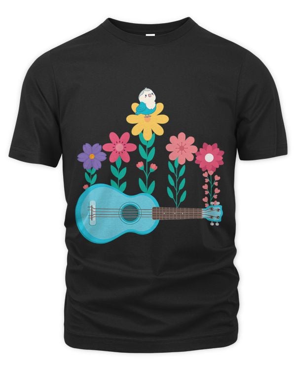 Flowers Ukulele Hawaiian Musician Acoustic Hawaii Uke Guitar