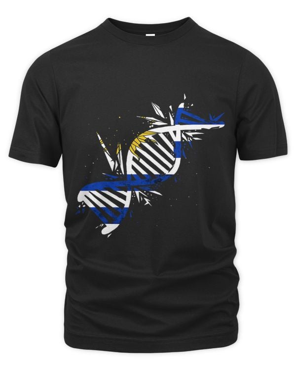 DNA Molecule Uruguay Flag Uruguayan Roots Uruguayan Pride