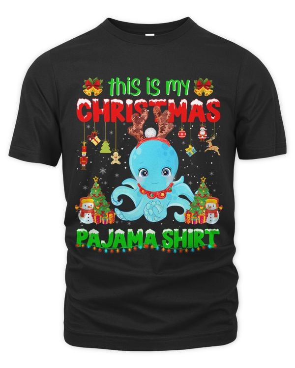 Christmas Octopus Pajama Xmas Octopus Horn Christmas Holiday