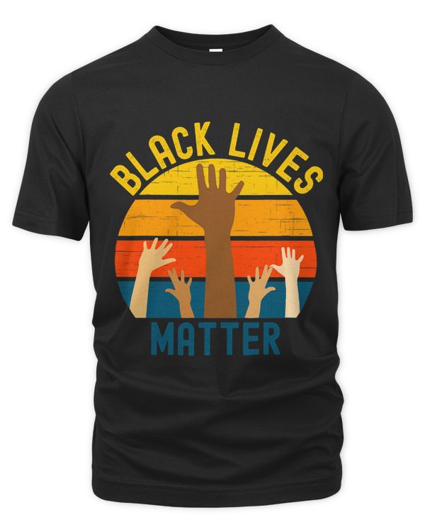 Black Lives Matter Cool Retro Hands Sun Women BLM Movement