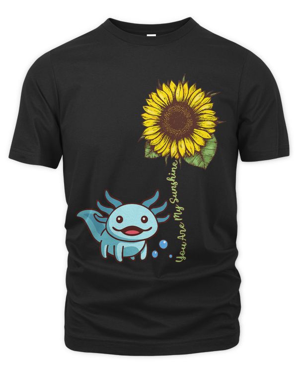 Blue Axolotl Sunflower Mexican Walking Fish Cute Axolotl