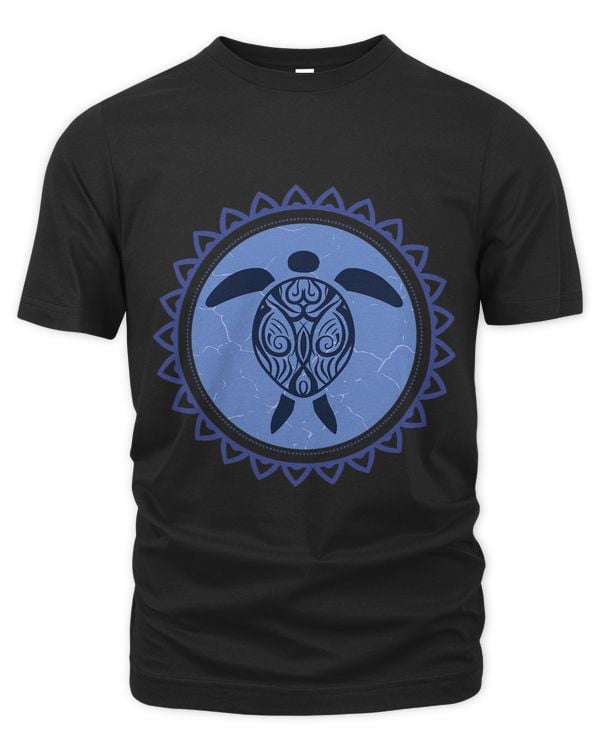 Blue Hawaiian Sea Turtle Tribal Ocean Sun Honu Tattoo