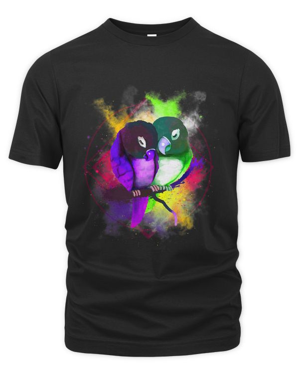 Colorful Parrot Love Couple Animal Lover Cute Gift