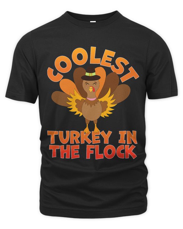 Coolest Turkey In The Flock Toddler Boys Thanksgiving Kids 21