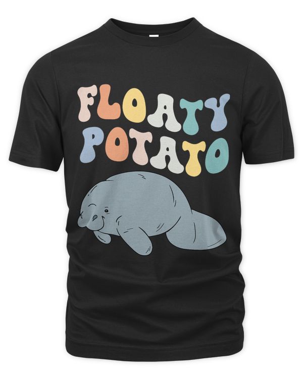 Groovy Retro Floaty Manatee Lover Sea Animal Biologist