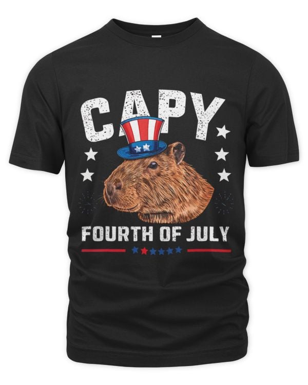Capybara Pet Fourth Of July 4th Of July Patriotic Capybara