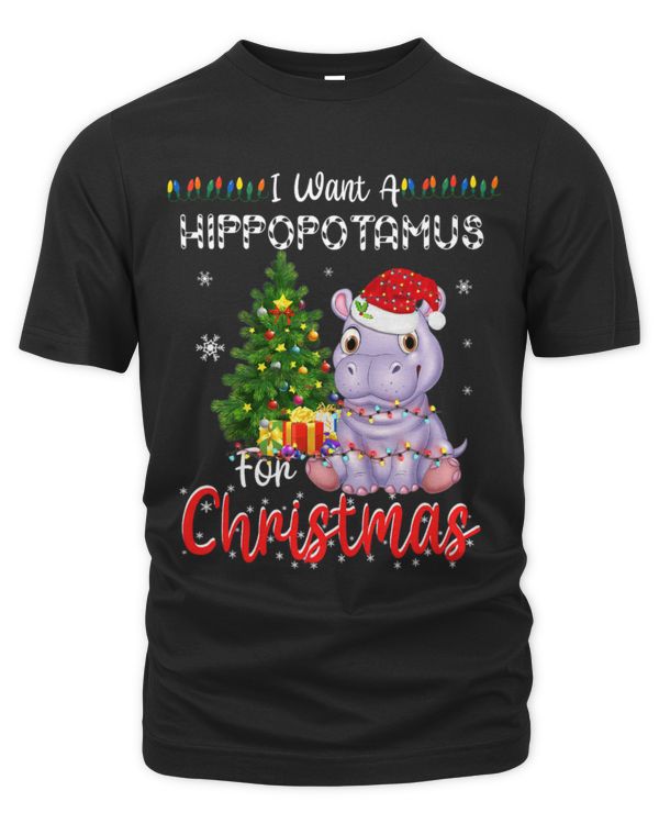 Hippo Pet I Want A Hippopotamus For Christmas Xmas Hippo for Kid Women66423