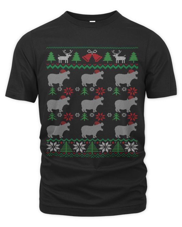 Hippo Pet Santa Ugly Christmas Hippopotamus