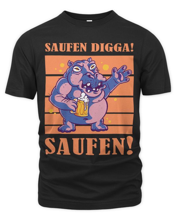 Hippo Pet Saufen Digga Saufen Beer Drinker Beer Hippo 1