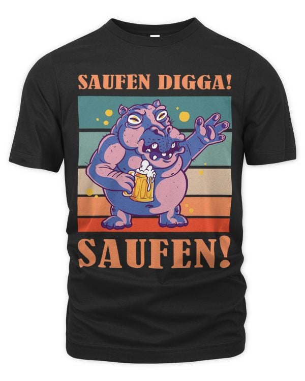Hippo Pet Saufen Digga Saufen Beer Drinker Beer Hippo