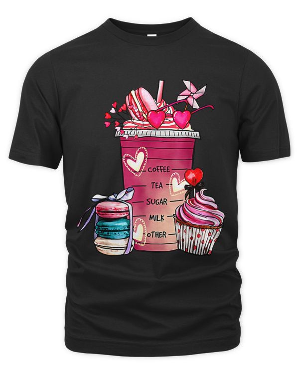 Valentine Coffee Lover Heart Women Girl Happy Valentines Day