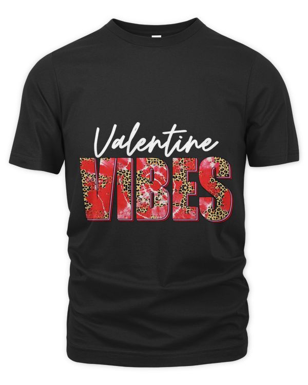 Valentine Vibes Heart Happy Valentines Day Retro Leopard3