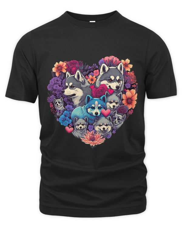 Valentines Day Alaskan Klee Kai dog Heart 3 9